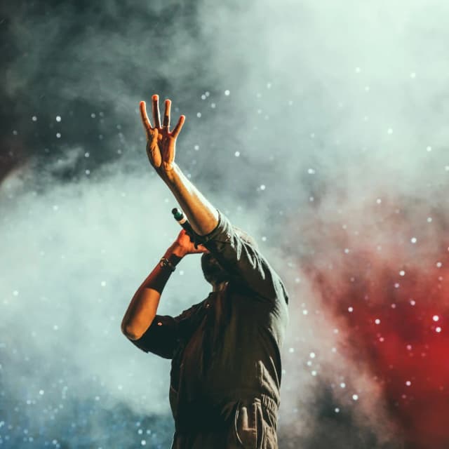 Blue concert confetti